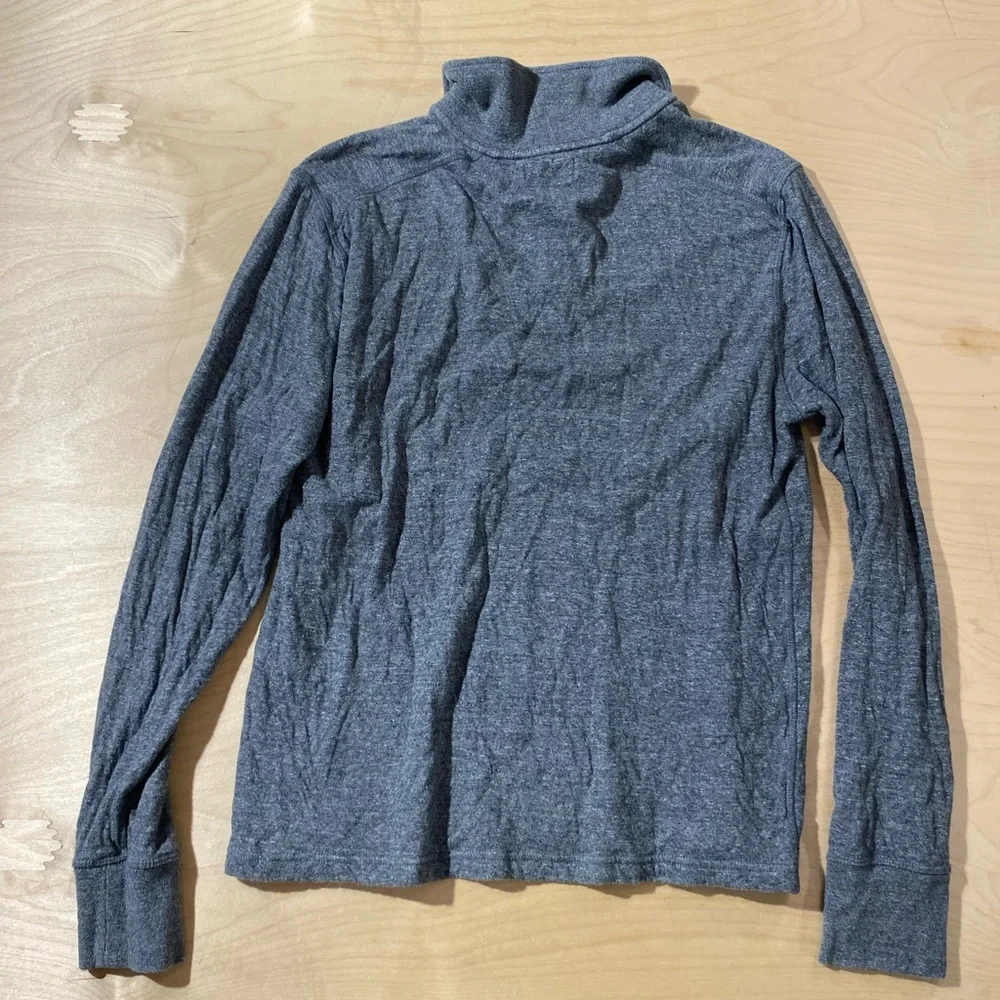 J. Crew Charcoal Long Sleeve Three Quarter Zip Sweater Medium (OP)